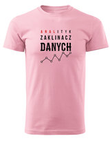Koszulka dla Analityka Zaklinacz Danych Różowy XL