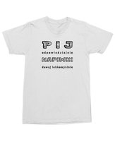 Koszulka dla Barmana Pij odpowiedzialnie Prezent Biała M