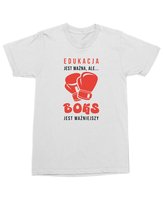 Koszulka dla Boksera Boks jest ważniejszy Sporty Walki Biała M TeeLove