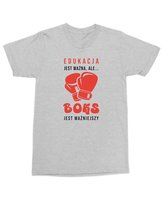 Koszulka dla Boksera Boks jest ważniejszy Sporty Walki Szara XL