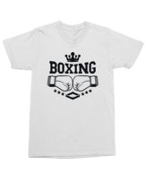 Koszulka dla Boksera BOXING Fightera Sport Trening MMA Ring Biała M