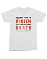 Koszulka dla Brata od Brata Zabawny Śmieszny Prezent Biała XL