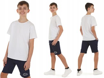 Koszulka dla chłopca na WF, t-shirt, produkt polski - 116 BIAŁY / KROPEK - Inna marka