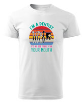 Koszulka dla Dentysty Put It in Your Mouth Biały L