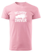 Koszulka dla Dostawcy Delivery Driver Kurier Różowy XXL
