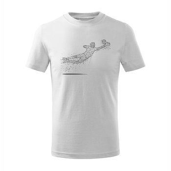 Koszulka dla dzieci dziecięca dla piłkarza z piłkarzem piłkarz piłkarska bramkarz z bramkarzem biała-158 cm/12 lat