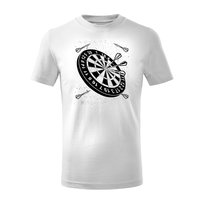 Koszulka dla dzieci dziecięca z rzutkami Dart Master rzutki gra w Darta biała-158 cm/12 lat