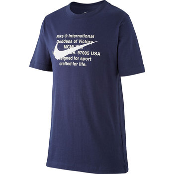 Koszulka dla dzieci Nike Tee Swoosh For Life granatowa CT2632 451 - Nike