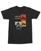 Koszulka dla fana Quadów z Quadem na Quada Lubię się ufajdać Czarna L