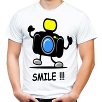 Koszulka dla fotografa z aparatem smile męska XXL JHK
