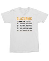 Koszulka dla Glazurnika Fachowca Budowa Stawki za godzinę Biała XL