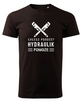 Koszulka dla Hydraulika Chcesz poroże? Hydraulik pomoże Brązowy S