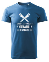 Koszulka dla Hydraulika Chcesz poroże? Hydraulik pomoże Niebieski M