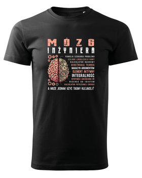 Koszulka dla Inżyniera Mózg Inżyniera Czarny L - TeeLove