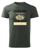Koszulka dla Księgowej Każda Firma potrzebuje BOHATERA! Khaki XL