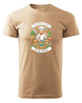 Koszulka dla Kucharza Be Nice I Cook Your Food Beżowy M