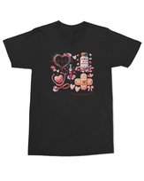 Koszulka dla lekarza Serce i medycyna pielęgniarki medyczna Czarna L