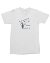 Koszulka dla miłośnika broni Bronią jestem ja z pistoletem Biała M