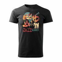Koszulka dla muzyka jazz afrobeat smooth jazzowa męska czarna REGULAR-M