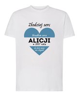 Koszulka dla Par Personalizowana Serce Miłość Biały M