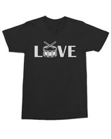 Koszulka dla perkusisty LOVE Werbelove Perkusja Bęben Muzyka Czarna M