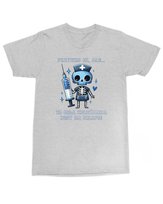 Koszulka dla pielęgniarki Koleżanka jest na urlopie Szkielet Szara L