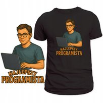 KOSZULKA DLA PROGRAMISTY ŚWIETNY NADRUK NAJLEPSZY PROGRAMISTA PREZENT S