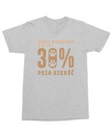 Koszulka dla psiarza 70% bawełna 30% sierść Pies Psia Śmieszna Szara L