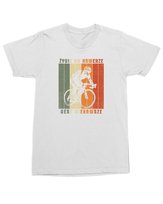 Koszulka dla rowerzysty Życie na rowerze Kolarza Prezent Biała XL