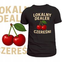 KOSZULKA DLA SPRZEDAWCY CZEREŚNI ŚMIESZNY NADRUK DEALER CZEREŚNIE GIFT XL