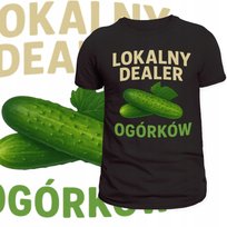 KOSZULKA DLA SPRZEDAWCY OGÓRKÓW OGÓREK ŚMIESZNY NADRUK DEALER PREZENT XL