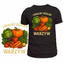 KOSZULKA DLA SPRZEDAWCY WARZYW ŚMIESZNY NADRUK DEALER WARZYWA PREZENT M