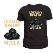 KOSZULKA DLA SPRZEDAWCY WĘGLA ŚMIESZNY NADRUK DEALER SUPER PREZENT M
