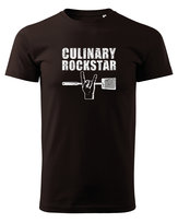 Koszulka dla Szefa Kuchni - Culinary Rockstar Ciemnobrązowy XL