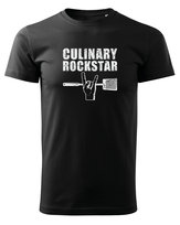 Koszulka dla Szefa Kuchni - Culinary Rockstar Czarny L