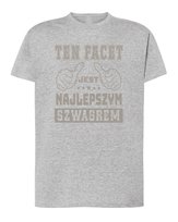 Koszulka dla Szwagra Najlepszy Nr.1 Prezent Szary melanż XL