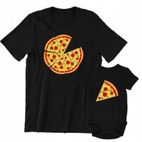 KOSZULKA DLA TATY I BODY DLA DZIECKA PIZZA ZESTAW JHK