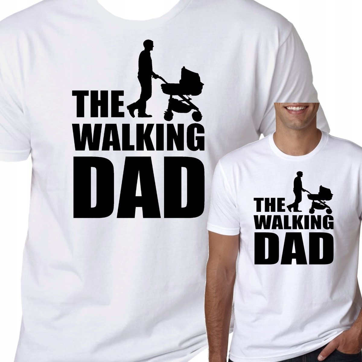 Koszulka dla taty na Dzień Ojca prezent The Walking Dad rozmiar XL