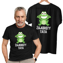 Koszulka dla taty na Dzień Ojca, prezent, z nadrukiem, Żajebisty tata, rozmiar XL Koszulkowy