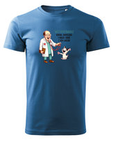 Koszulka dla Weterynarza - Weterynarz i zwierzaki Jasnoniebieski XL