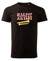 Koszulka dla Wizażystki Makeup Artist Makijaż Ciemnobrązowy S