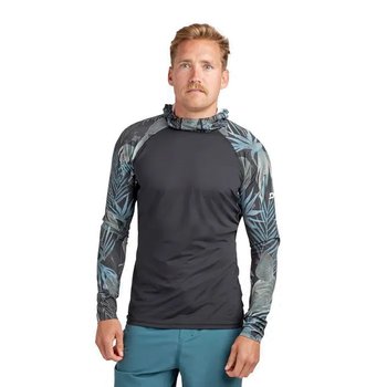 Koszulka Do Pływania Męska Dakine Hd Snug Fit Rashguard Hoodie Czarno-Szara Dka363M0004 Xxl - Dakine