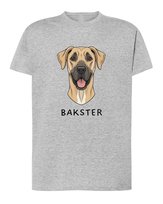 Koszulka Dog niemiecki Personalizowana Pupil Pies Szara M