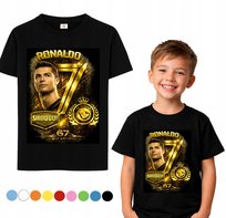 Koszulka dziecięca 67 SixSeven Ronaldo SIU Tshirt M 140cm +Tatuaże MiSie
