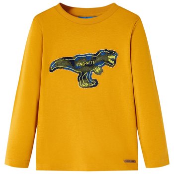 Koszulka dziecięca Dinozaur 128 Ochra 100% bawełny - Zakito Europe