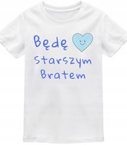 Koszulka dziecięca dla chłopca Będę Starszym Bratem uroczy t-shirt prezent