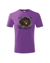 Koszulka Dziecięca Halloween Pająk Horror Groza Prezent Fioletowy 7-8 lat