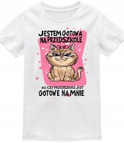 Koszulka dziecięca Jestem Gotowa na Przedszkole śmieszny t-shirt