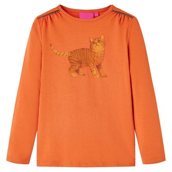 Koszulka dziecięca kotek 92, palony pomarańcz, dłu - Zakito Europe