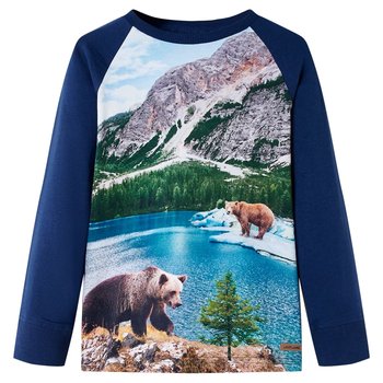 Koszulka dziecięca Niedźwiedź 128 granatowa 100% b - Zakito Europe